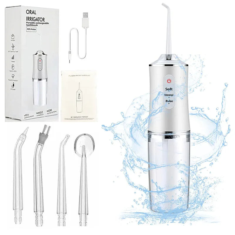 ClariSonrisa – Irrigador Bucal 4 en 1 Portátil
