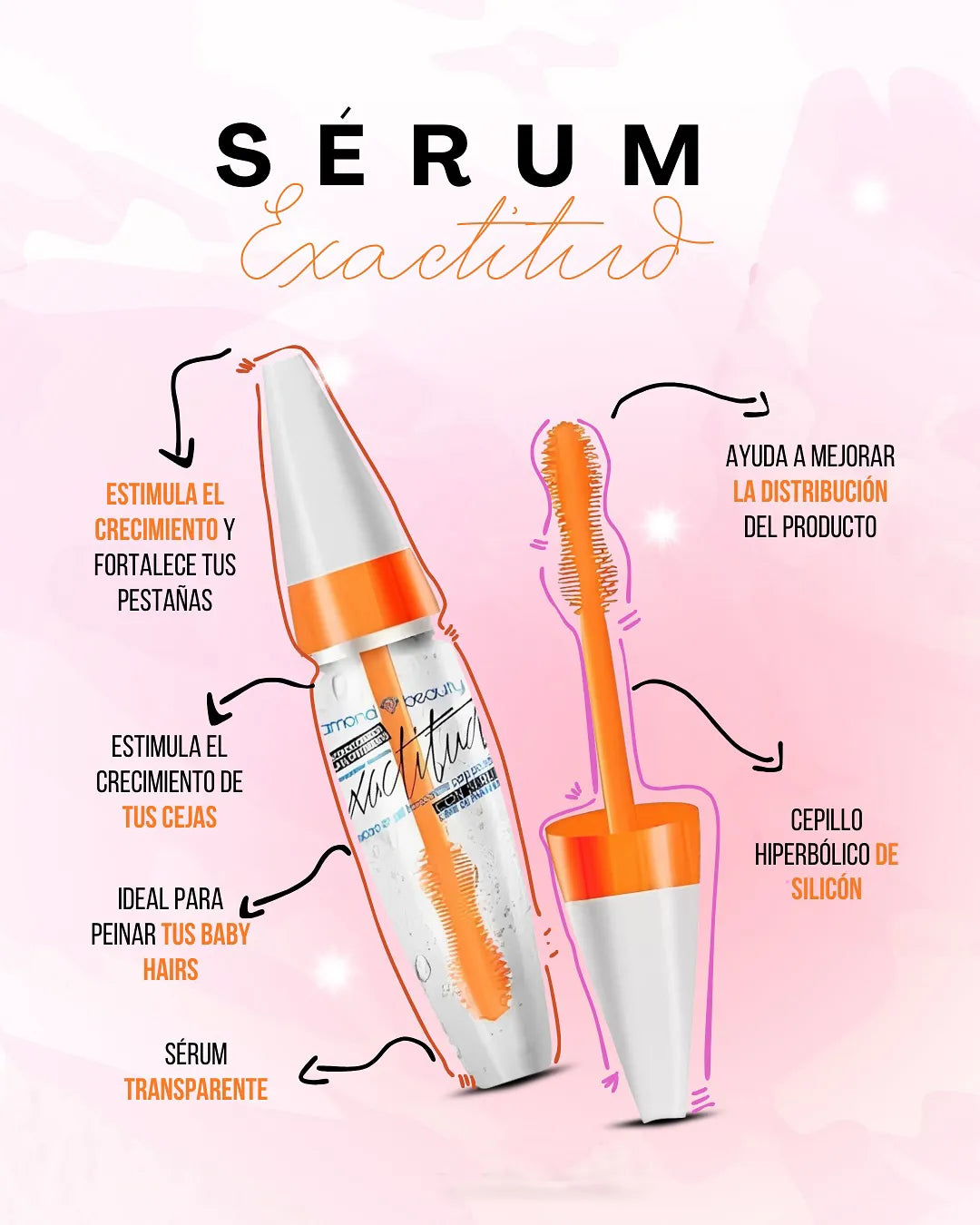 Combo Serum Exactitud - pestañas más largas fuertes y definidas en menos de 30 días