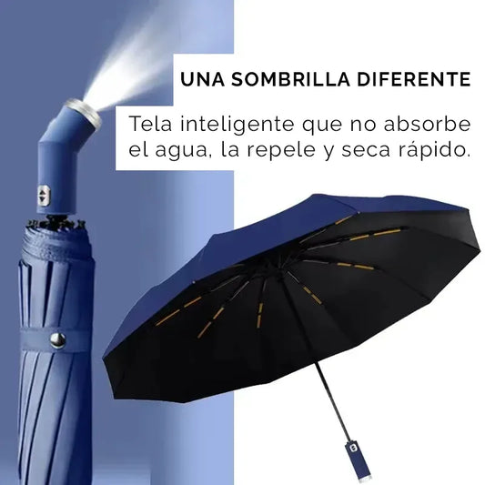 Sombrilla Linterna – Camina seguro bajo la lluvia, seca rápido