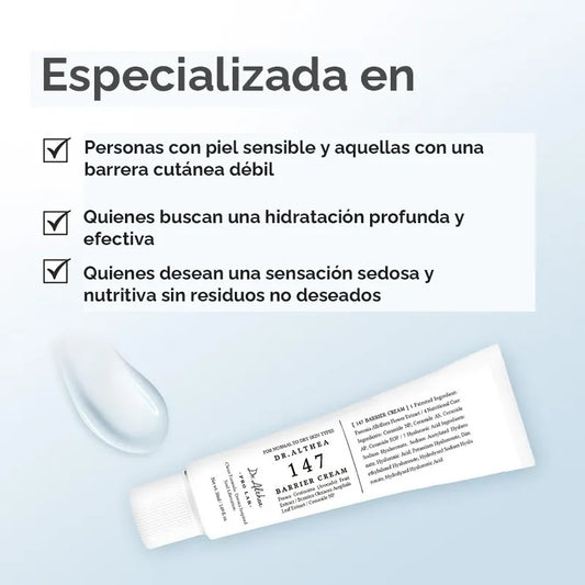 147 barrier crema Dr. Althea - cura la resequedad en tu rostro.