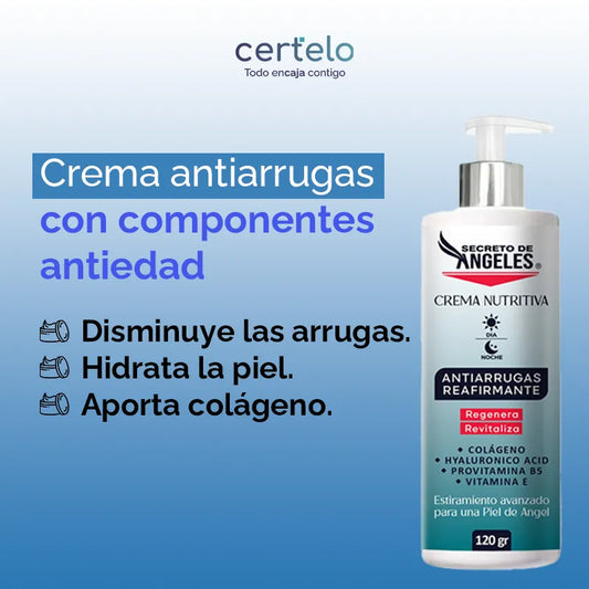 Crema Antiarrugas 120 ml- rejuvenece tu rostro en semanas.