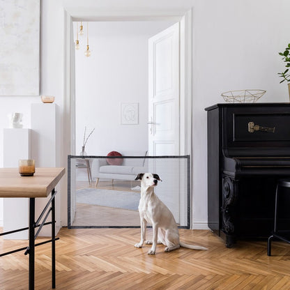Puerta malla de seguridad para mascotas plegable 110 cm
