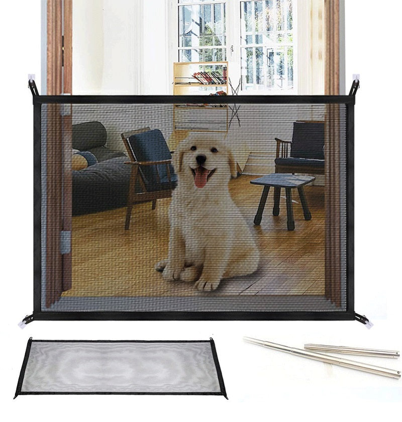 Puerta malla de seguridad para mascotas plegable 110 cm